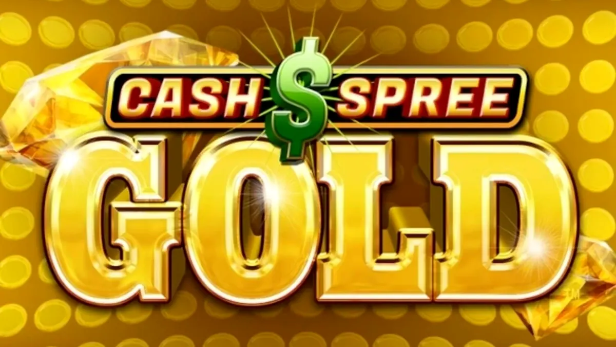 Cash Spree Gold slot machine interface na may gintong tema